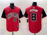 Men's Chicago White Sox #8 Bo Jackson Red Black 2025 City Connect Limited Stitched Jersey,baseball caps,new era cap wholesale,wholesale hats